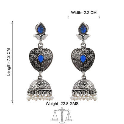 Bling & Swing Jhumka Earring (Blue)