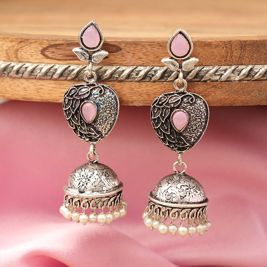 Bling & Swing Jhumka Earring (Baby Pink)