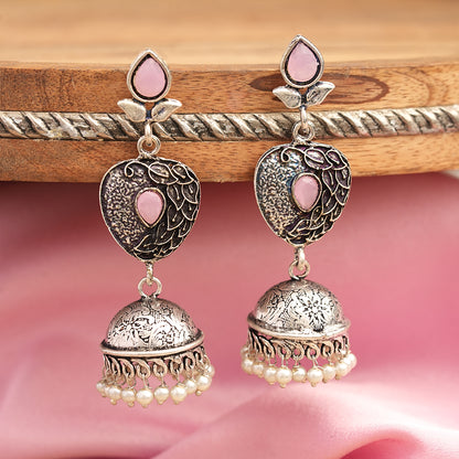 Bling & Swing Jhumka Earring (Baby Pink)
