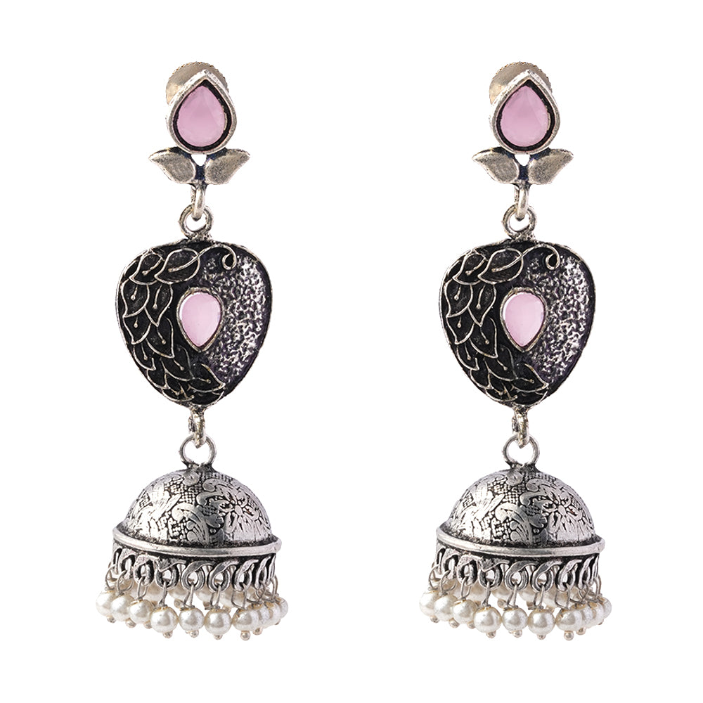 Bling & Swing Jhumka Earring (Baby Pink)