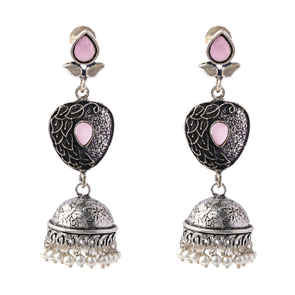 Bling & Swing Jhumka Earring (Baby Pink)