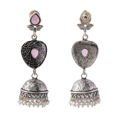 Bling & Swing Jhumka Earring (Baby Pink)