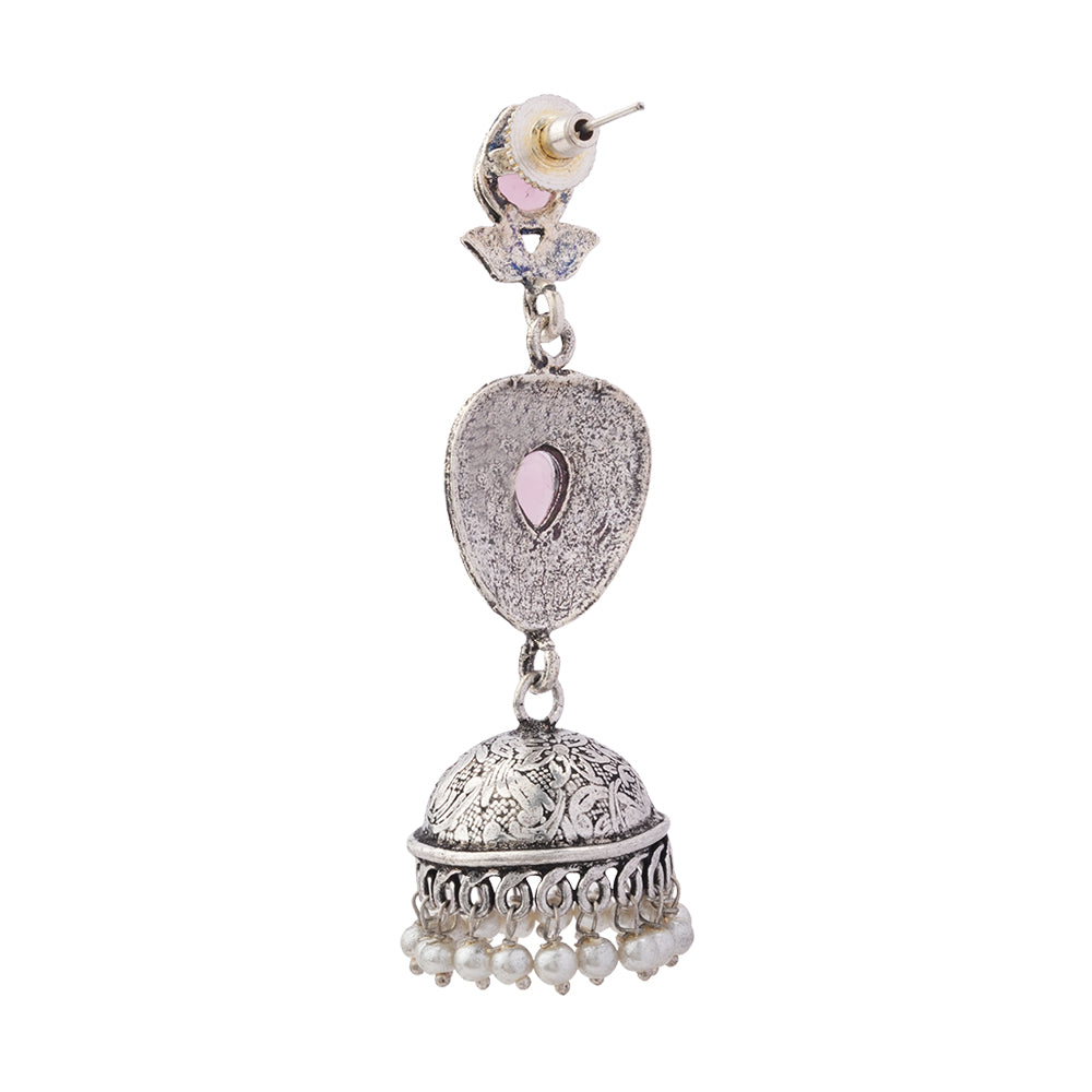 Bling & Swing Jhumka Earring (Baby Pink)