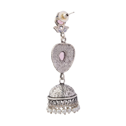 Bling & Swing Jhumka Earring (Baby Pink)