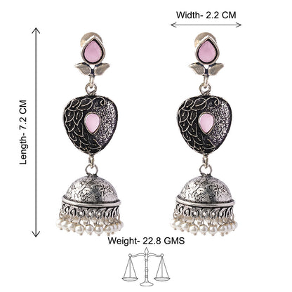 Bling & Swing Jhumka Earring (Baby Pink)