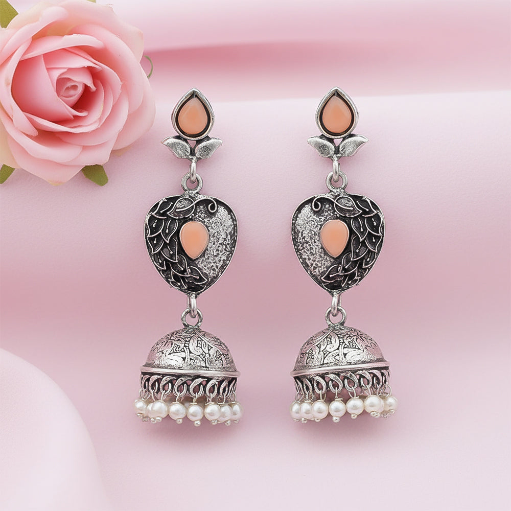Bling & Swing Jhumka Earring (Light Orange)