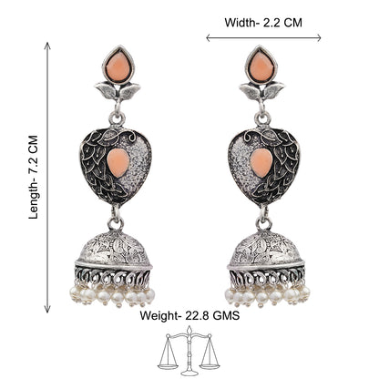 Bling & Swing Jhumka Earring (Light Orange)