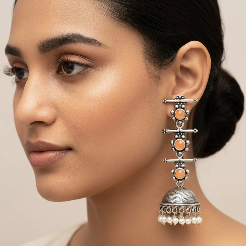 Kalash Kamal earring  Royal Triple Bell Layered Jhumka Earring Combo set