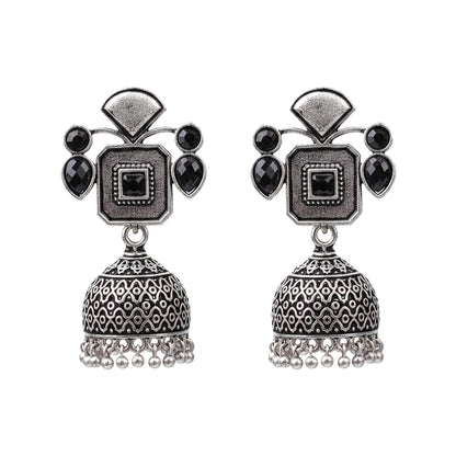 Gorgeous Geometry jhumka earring (Black)