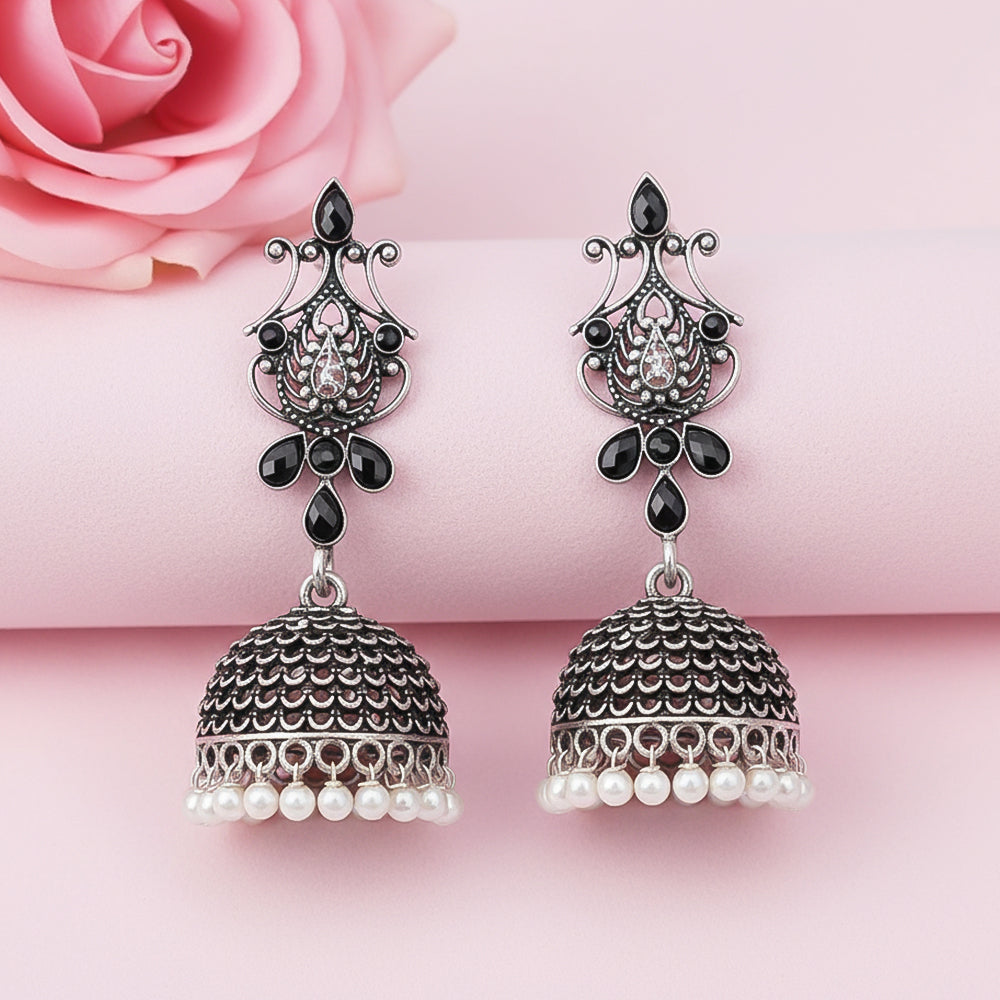 Kalash Kamal  earring (Black)