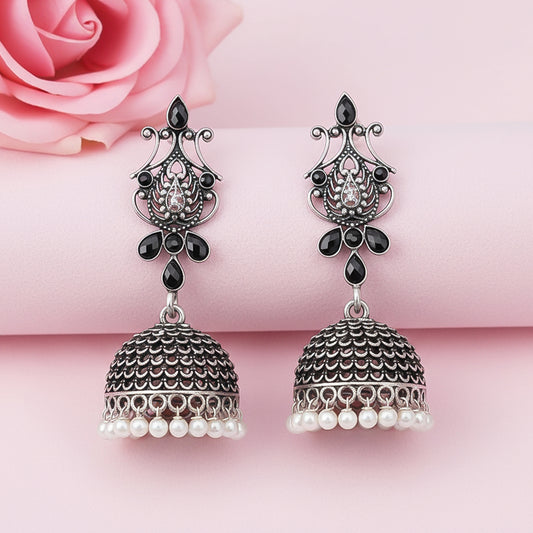 Kalash Kamal  earring (Black)