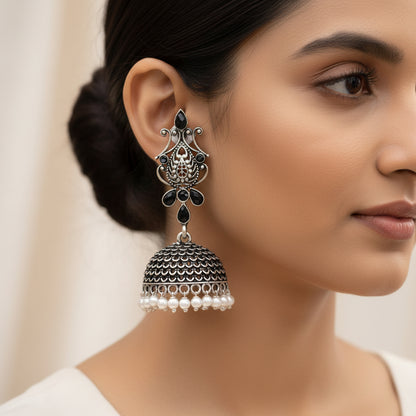 Kalash Kamal  earring (Black)