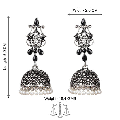 Kalash Kamal  earring (Black)