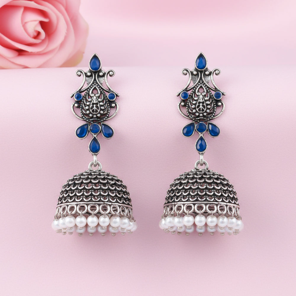 Kalash Kamal  earring (Blue)