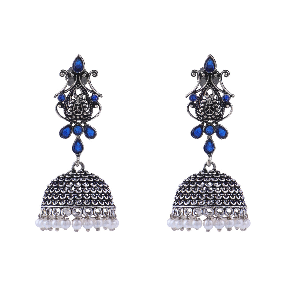 Kalash Kamal  earring (Blue)