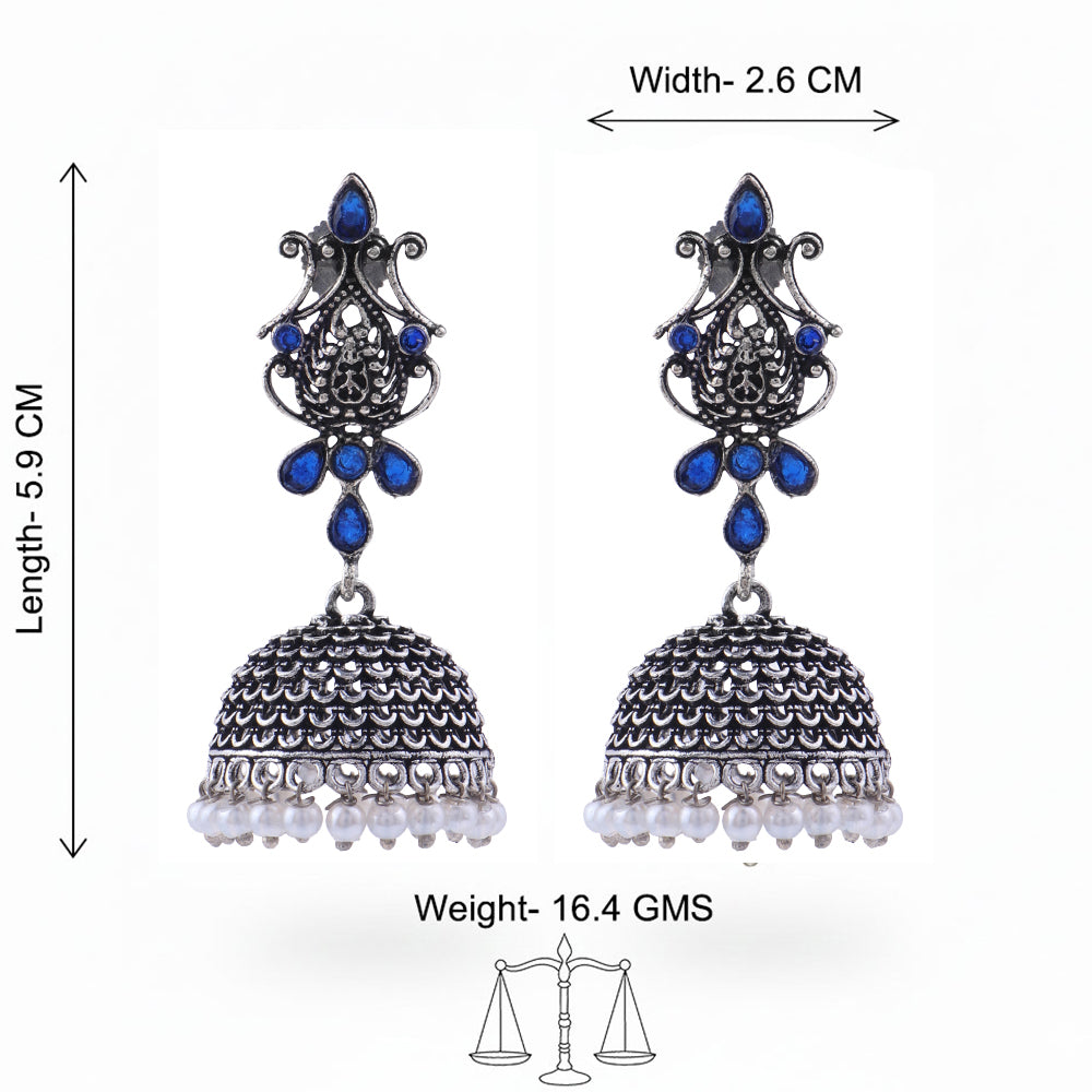 Kalash Kamal  earring (Blue)
