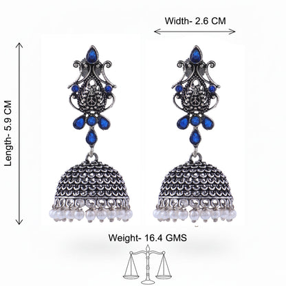 Kalash Kamal  earring (Blue)