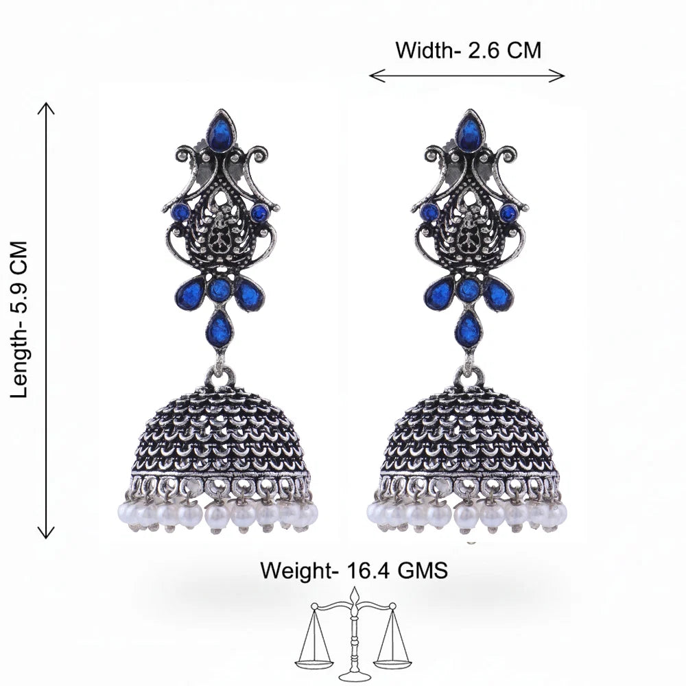 Kalash Kamal earring (Light Orange) Kalash Kamal earring (Blue) Combo set