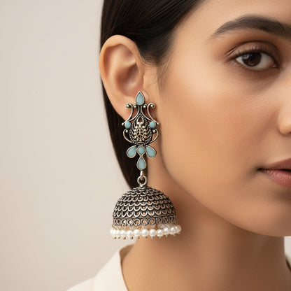 Kalash Kamal  earring (Mint)