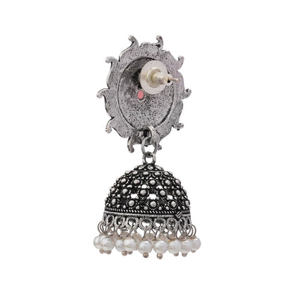 Sooraj radiance pearl jhumki earring (Baby Pink)