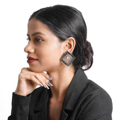 Sass Stone stud earrings (Green)