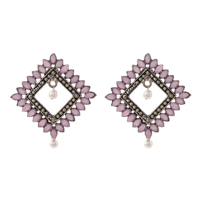 Sass Stone stud earrings (Baby Pink)