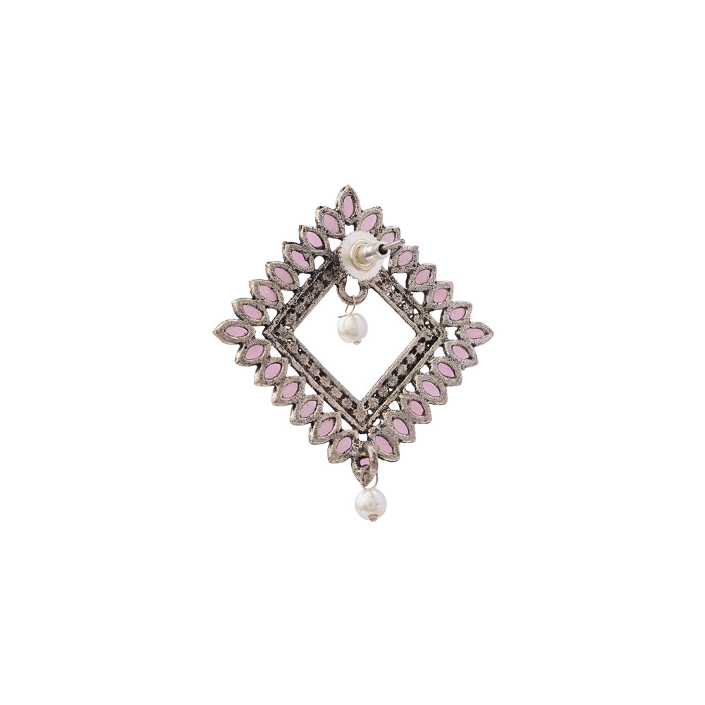 Sass Stone stud earrings (Baby Pink)