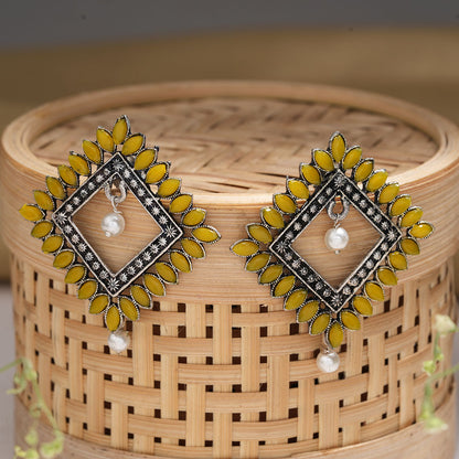 Sass Stone stud earrings (Yellow)