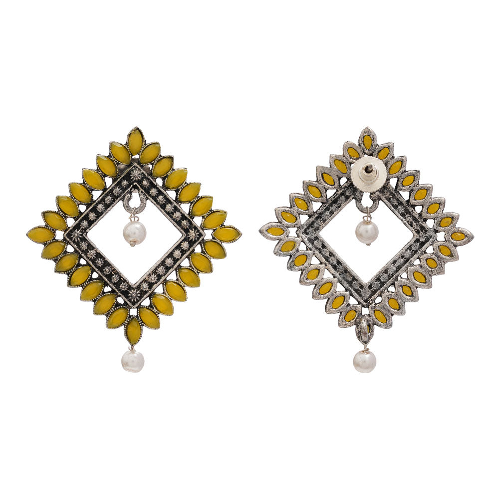Sass Stone stud earrings (Yellow)