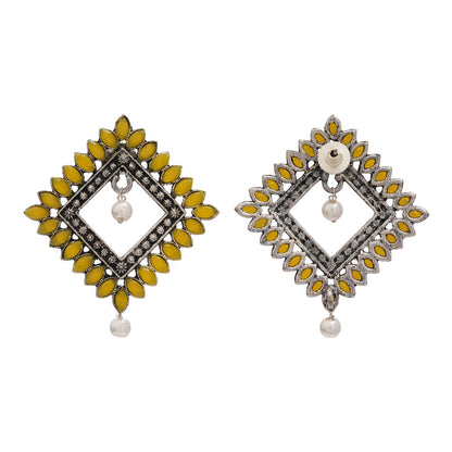 Sass Stone stud earrings (Yellow)