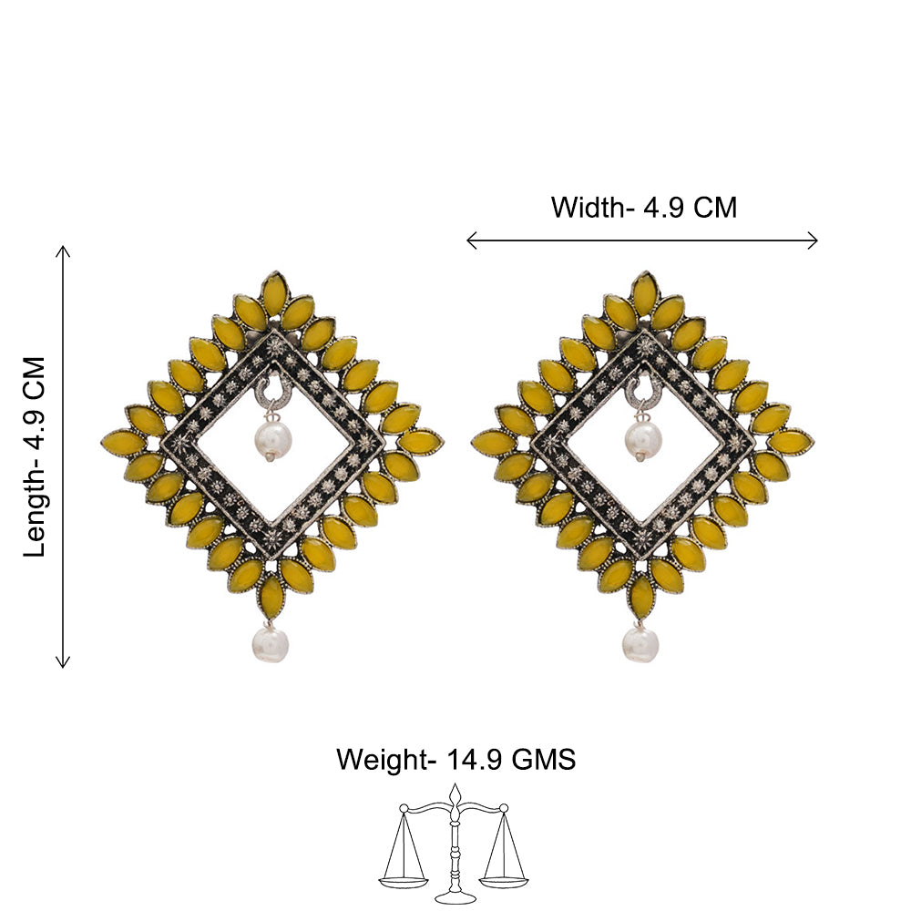 Sass Stone stud earrings (Yellow)