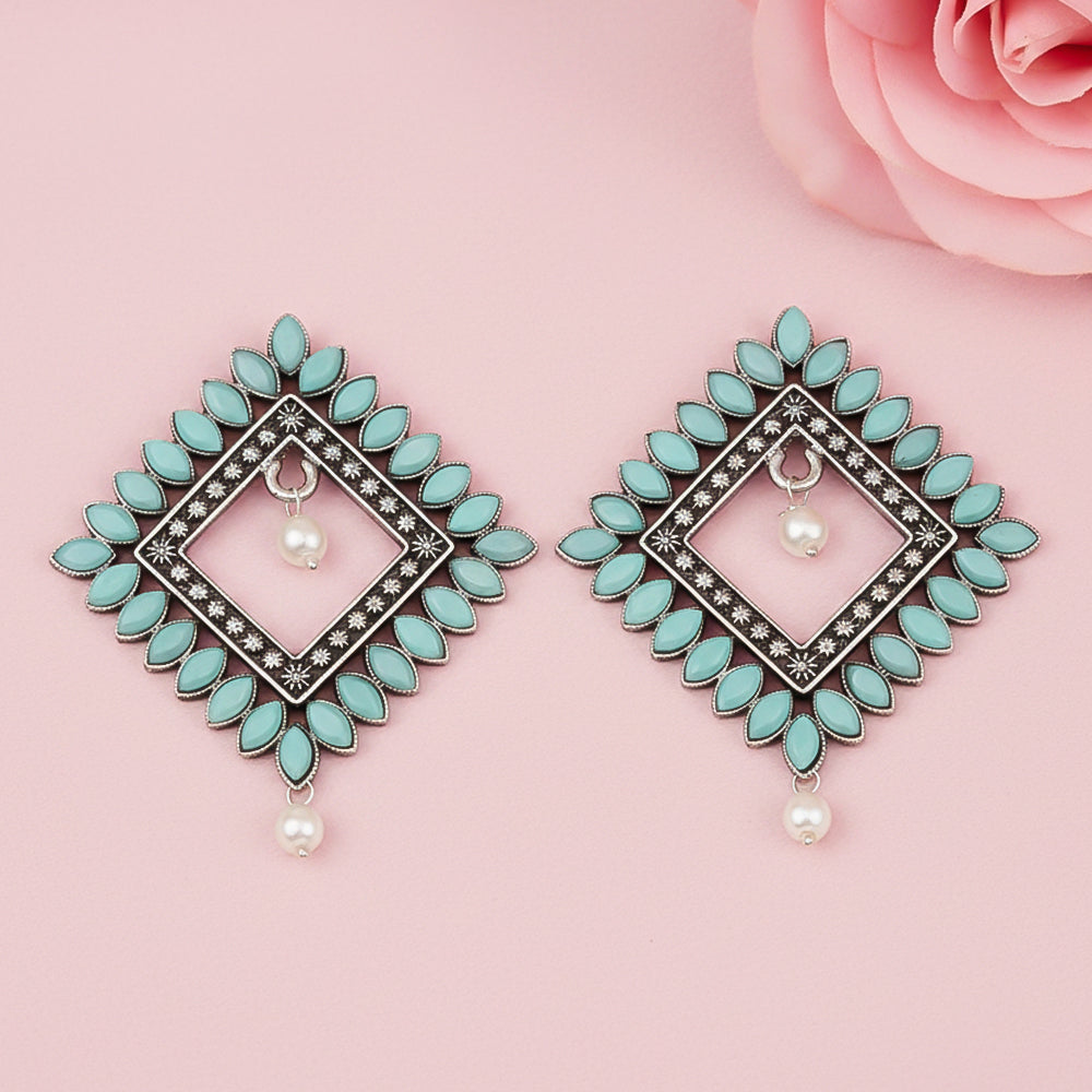 Sass Stone stud earrings (Mint)