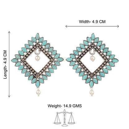 Sass Stone stud earrings (Mint)