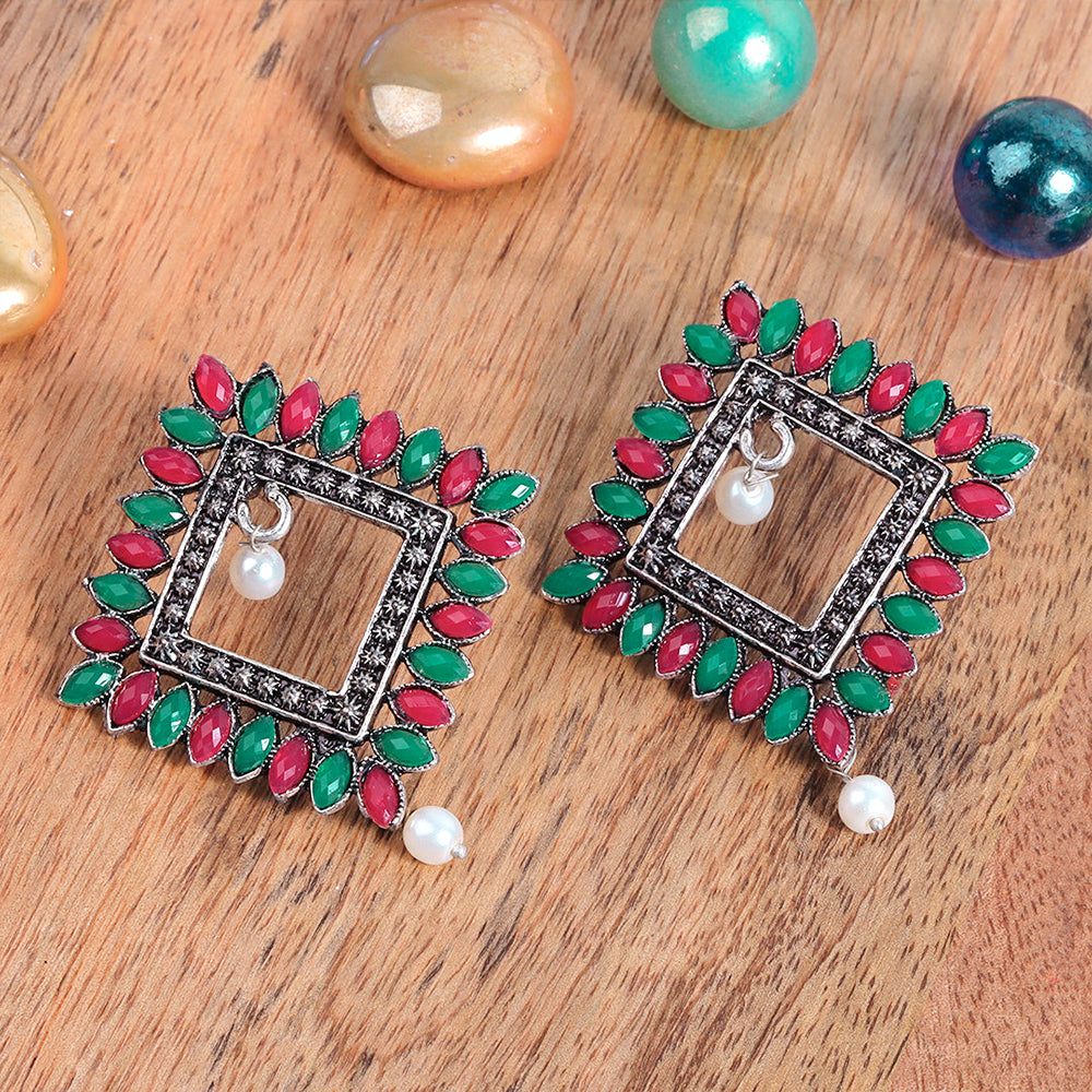 Sass Stone stud earrings (Multicolored)