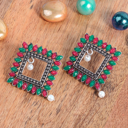 Sass Stone stud earrings (Multicolored)