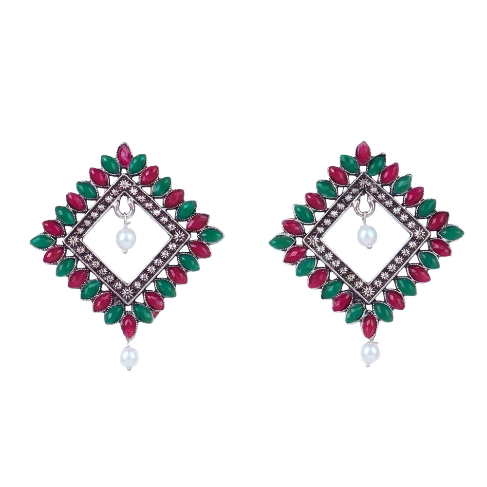 Sass Stone stud earrings (Multicolored)
