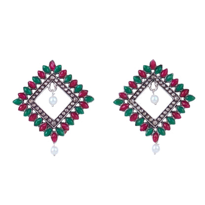 Sass Stone stud earrings (Multicolored)