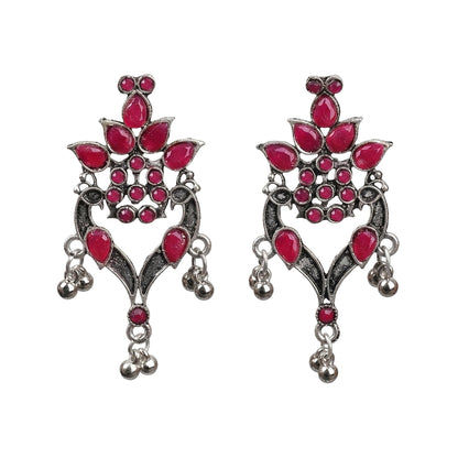 Tint and Twinkle danglers earrings (Red)