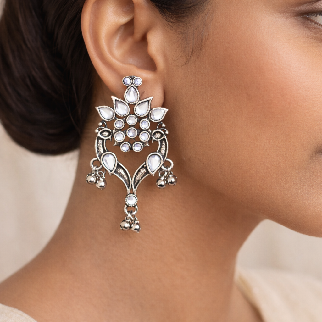 Tint and Twinkle  earrings (White)