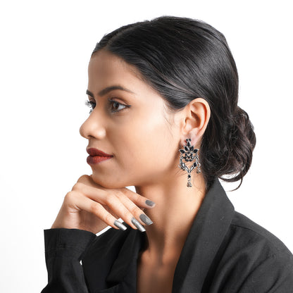 Tint and Twinkle danglers earrings (Black)