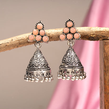 I-conical hanging Jhumki earrings (Light Orange)