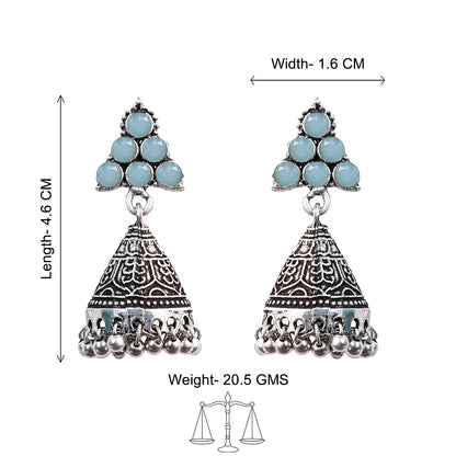 I-conical hanging Jhumki earrings (Mint)