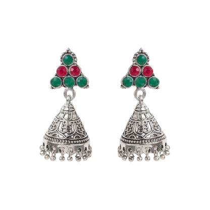 I-conical hanging Jhumki earrings (Multicolored)