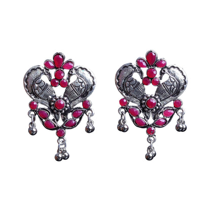 Bulbul Bling Party Studds earrings (Red)