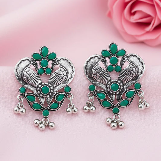 Bulbul Bling Party Studds earrings (Green)