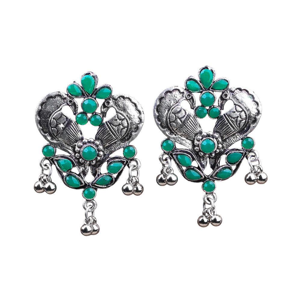 Bulbul Bling Party Studds earrings (Green)