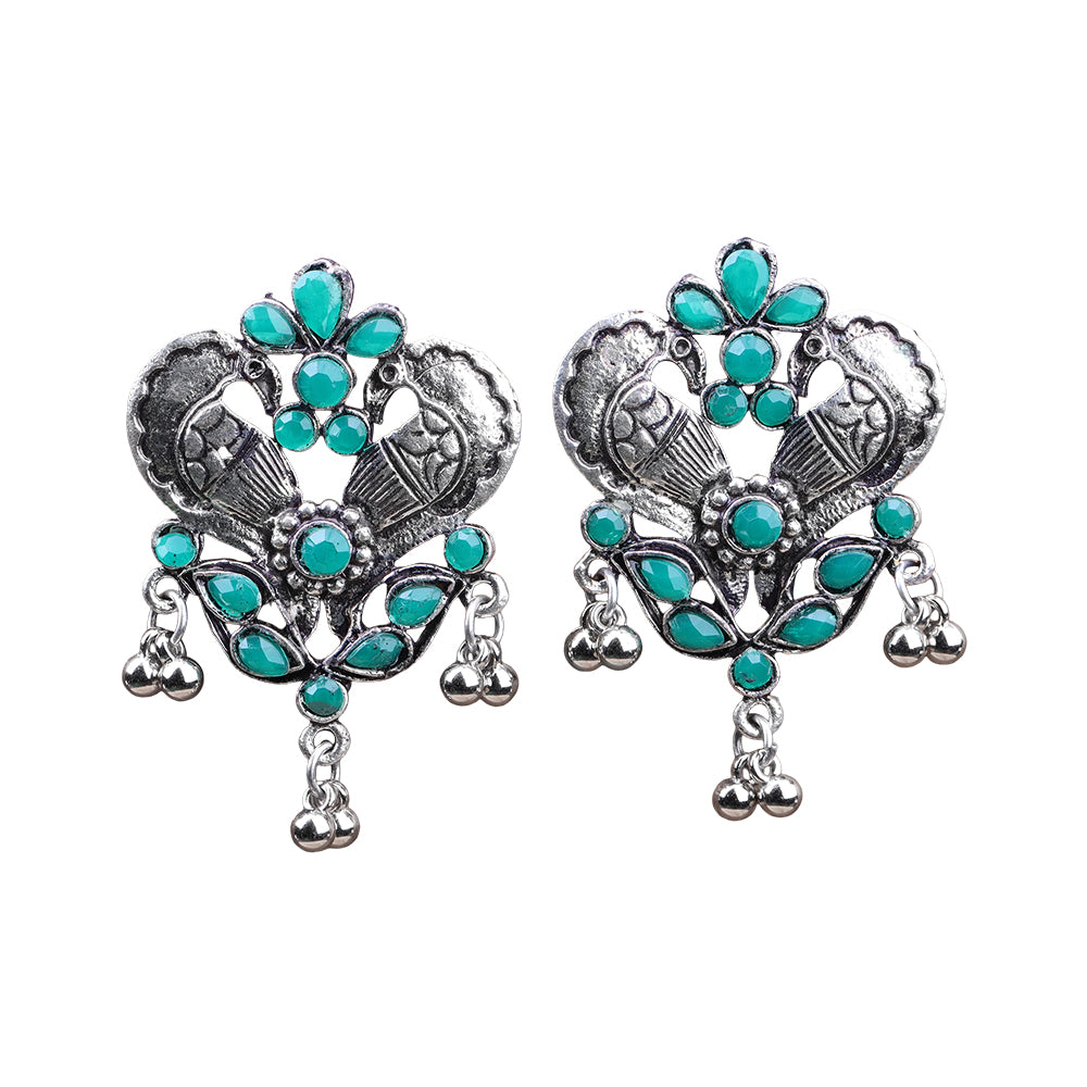 Bulbul Bling Party Studds earrings (Green)