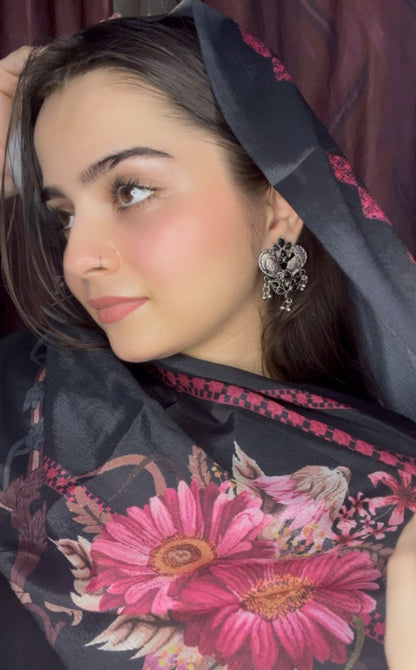 Bulbul Bling Party Studds earrings (Black)