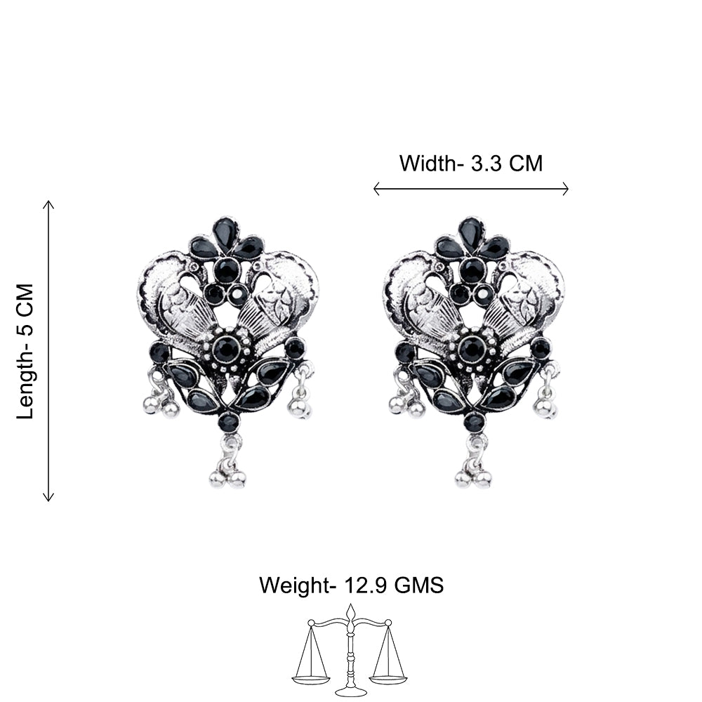 Bulbul Bling Party Studds earrings (Black)