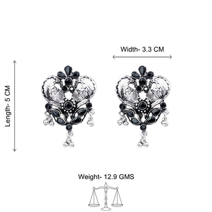 Bulbul Bling Party Studds earrings (Black)